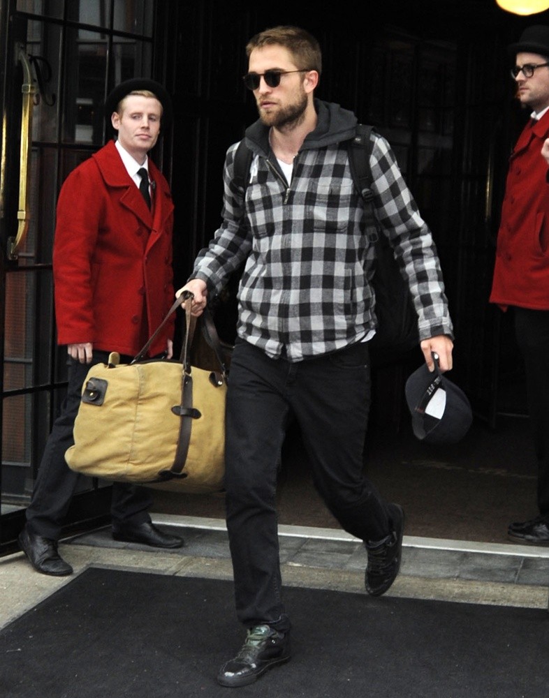 Robert Pattinson;<br>Robert Pattinson Is Seen Leaving Manhattan Hotel