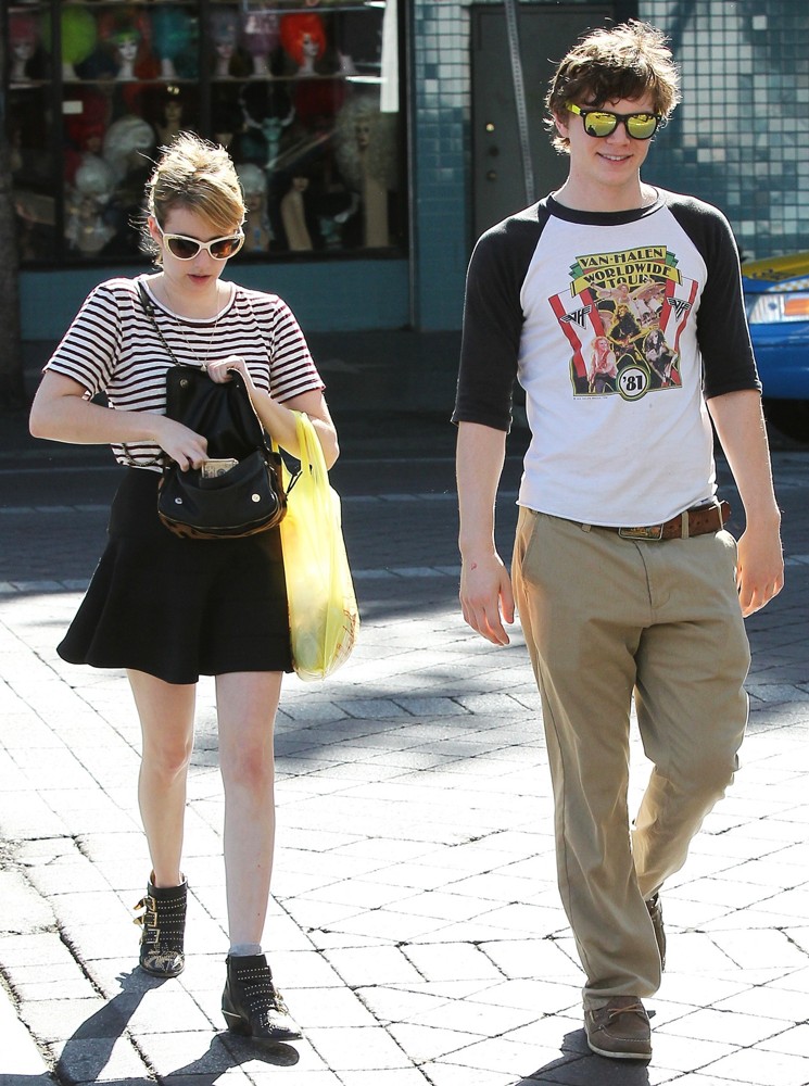 Emma Roberts;Evan Peters;<br>Emma Roberts and Evan Peters Seen Outside A Halloween Store