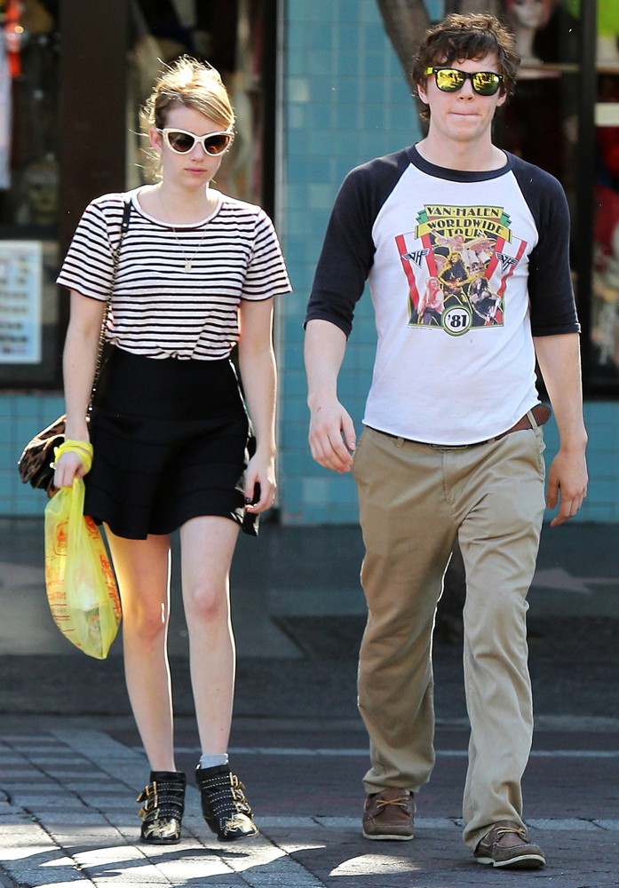 Emma Roberts;Evan Peters;<br>Emma Roberts and Evan Peters Seen Outside A Halloween Store