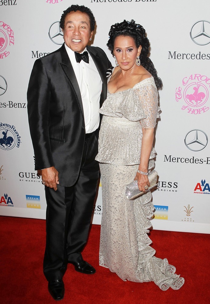 Smokey Robinson;Frances Gladney;<br>26th Anniversary Carousel of Hope Ball - Presented by Mercedes-Benz - Arrivals