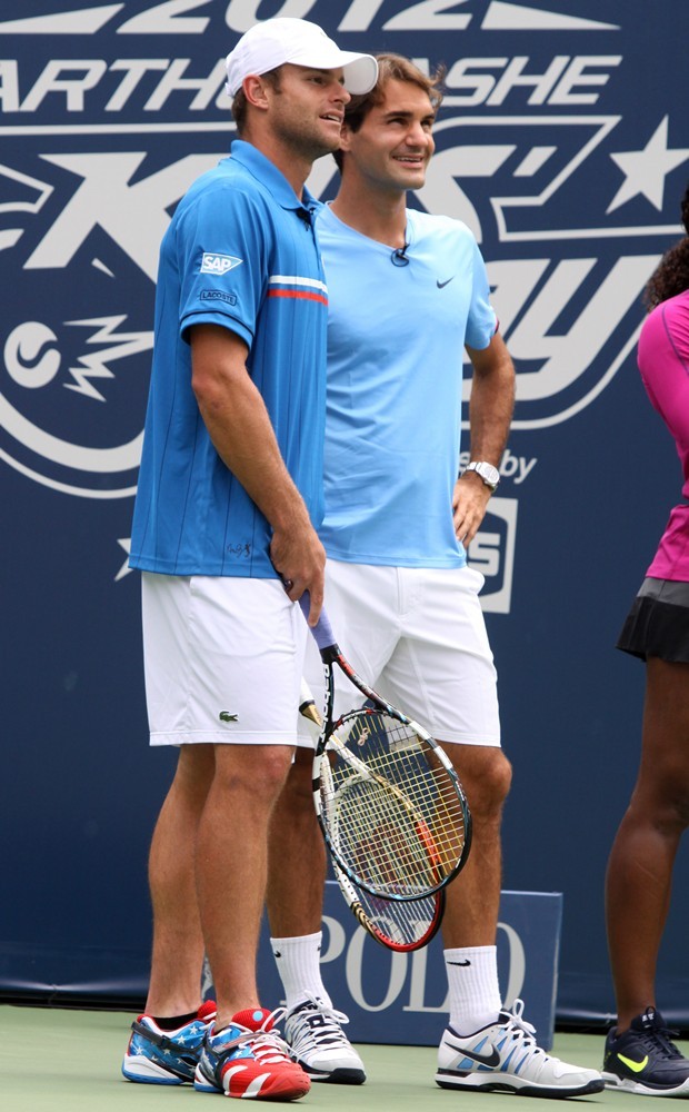 Andy Roddick;Roger Federer;<br>Arthur Ashe Kids Day 2012