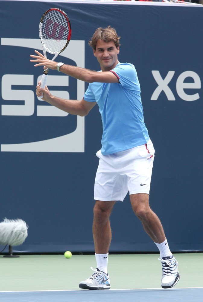 Roger Federer;<br>Arthur Ashe Kids Day 2012
