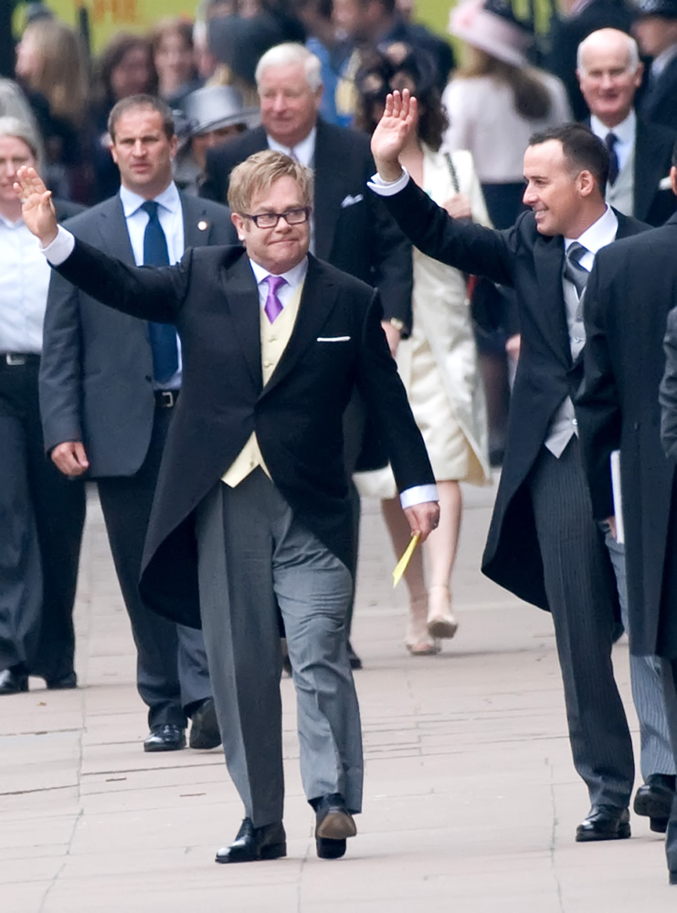 Elton John;David Furnish;<br>The Wedding of Prince William and Catherine Middleton
