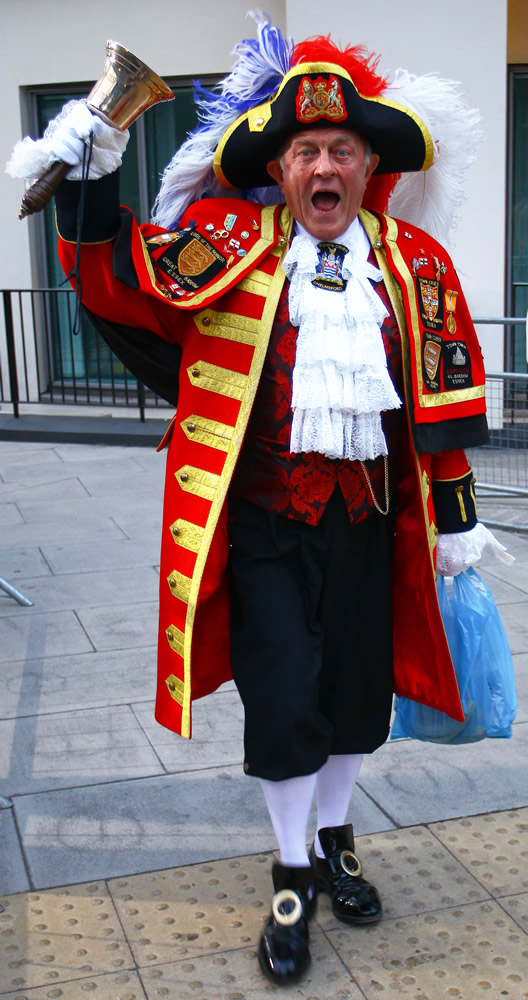 <br>Town criers arrive at the Goring Hotel The Wedding of Prince William and Catherine Middleton