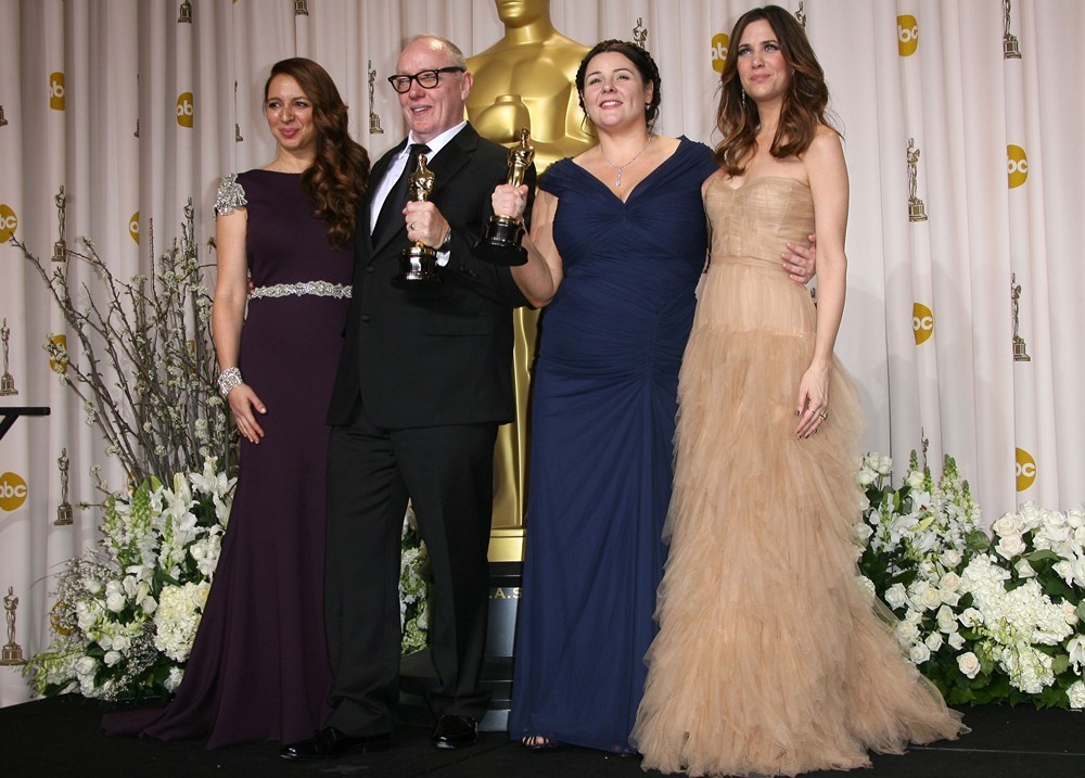Maya Rudolph;Terry George;Oorlagh George;Kristen Wiig;<br>84th Annual Academy Awards - Press Room