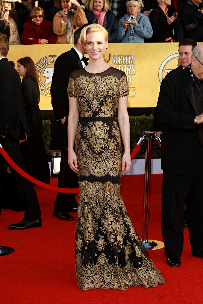 January Jones;<br>The 17th Annual Screen Actors Guild Awards (SAG Awards 2011) - Arrivals