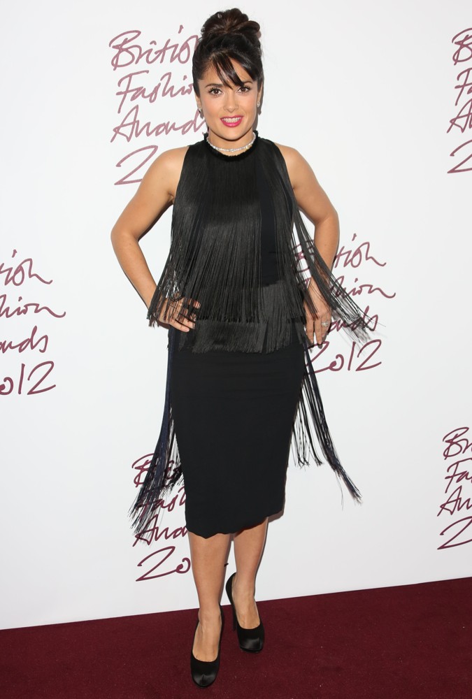 Salma Hayek;<br>The British Fashion Awards 2012 - Arrivals
