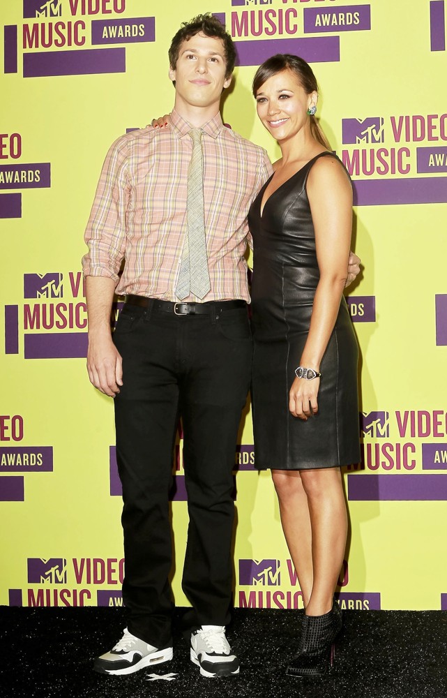 Andy Samberg;Rashida Jones;<br>2012 MTV Video Music Awards - Press Room