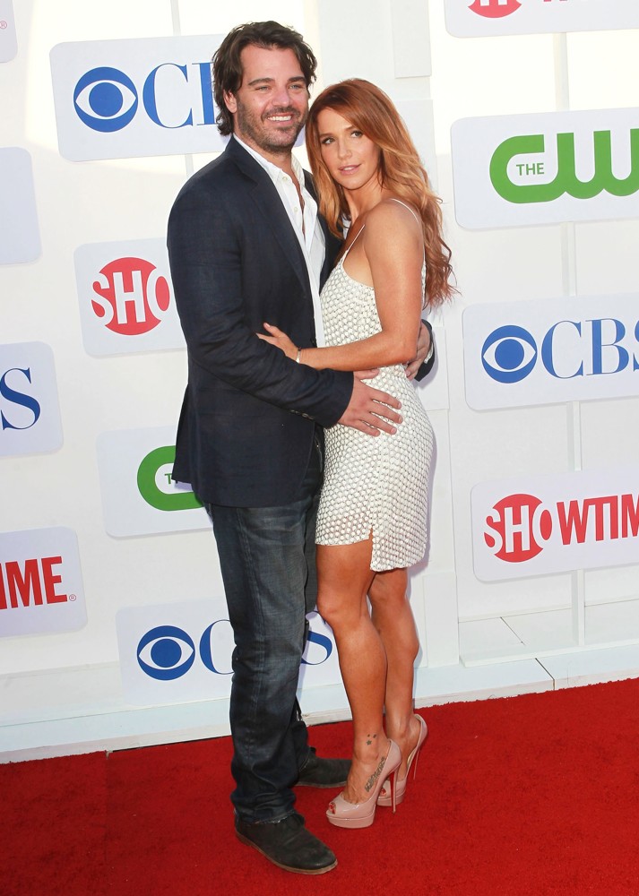 Shawn Sanford;Poppy Montgomery;<br>CBS Showtime's CW Summer 2012 Press Tour - Arrivals
