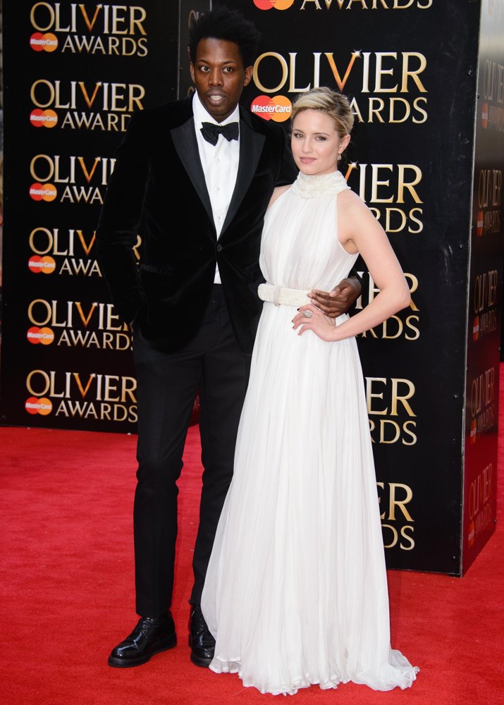 Adrien Sauvage;Dianna Agron;<br>The Olivier Awards 2015 - Arrivals
