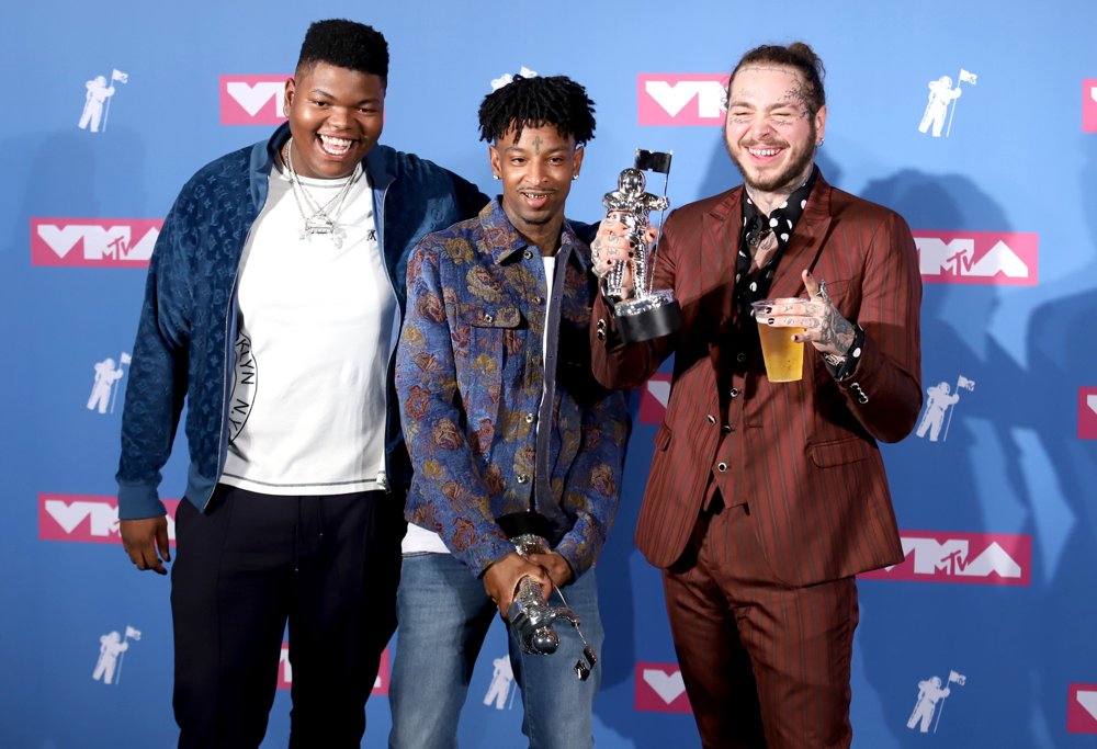 21 Savage, Post Malone<br>2018 MTV Video Music Awards - Press Room