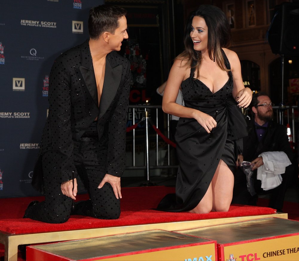 Jeremy Scott;Katy Perry;<br>Jeremy Scott and Katy Perry Are Honored During Their Hand Print Ceremony