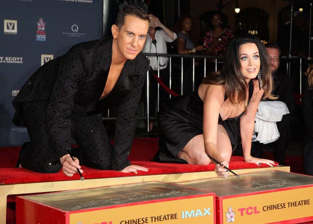 Jeremy Scott;Katy Perry;<br>Jeremy Scott and Katy Perry Are Honored During Their Hand Print Ceremony
