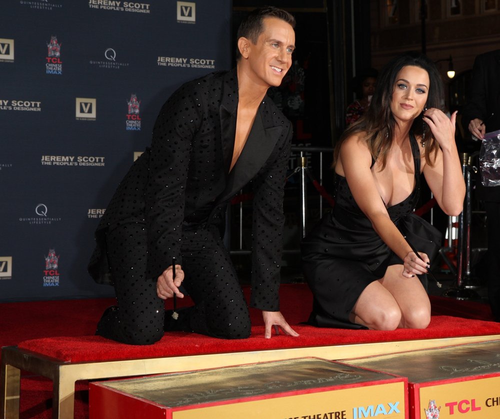 Jeremy Scott;Katy Perry;<br>Jeremy Scott and Katy Perry Are Honored During Their Hand Print Ceremony