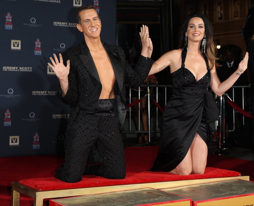Jeremy Scott;Katy Perry;<br>Jeremy Scott and Katy Perry Are Honored During Their Hand Print Ceremony
