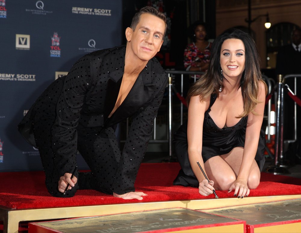 Jeremy Scott;Katy Perry;<br>Jeremy Scott and Katy Perry Are Honored During Their Hand Print Ceremony