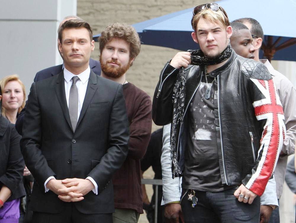 Ryan Seacrest;Casey Abrams;James Durbin;<br>Simon Fuller Receives A Star on The Hollywood Walk of Fame