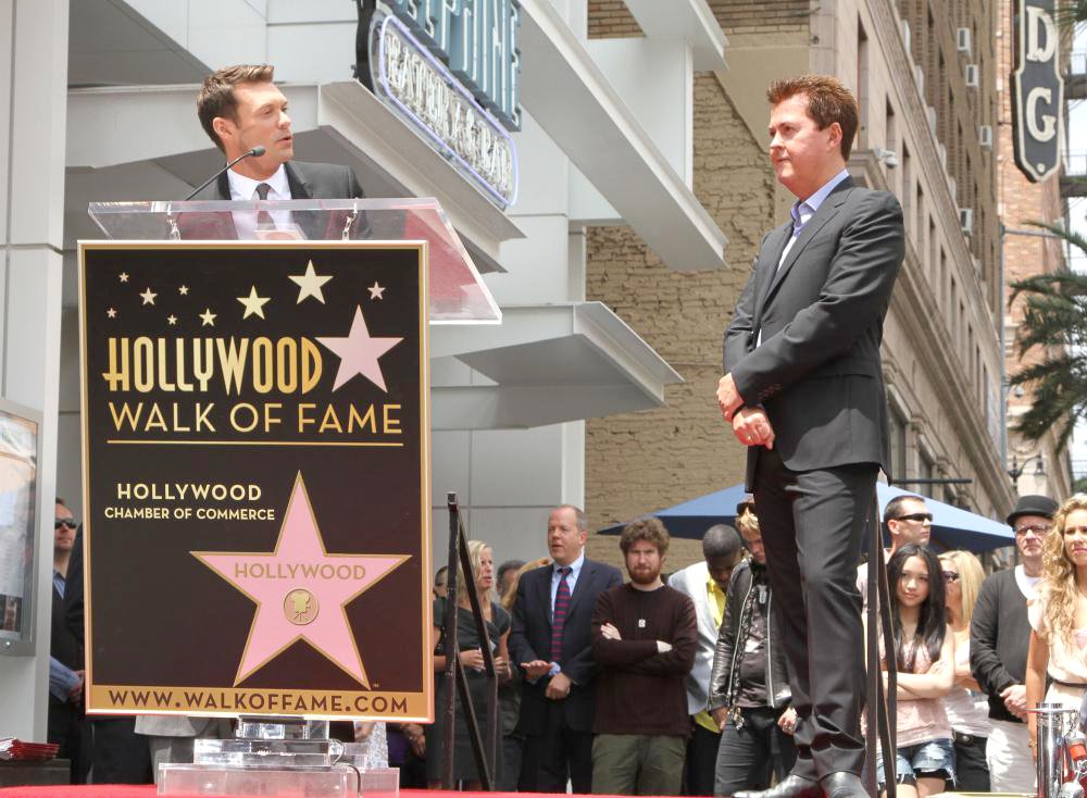 Ryan Seacrest;Simon Fuller;<br>Simon Fuller Receives A Star on The Hollywood Walk of Fame