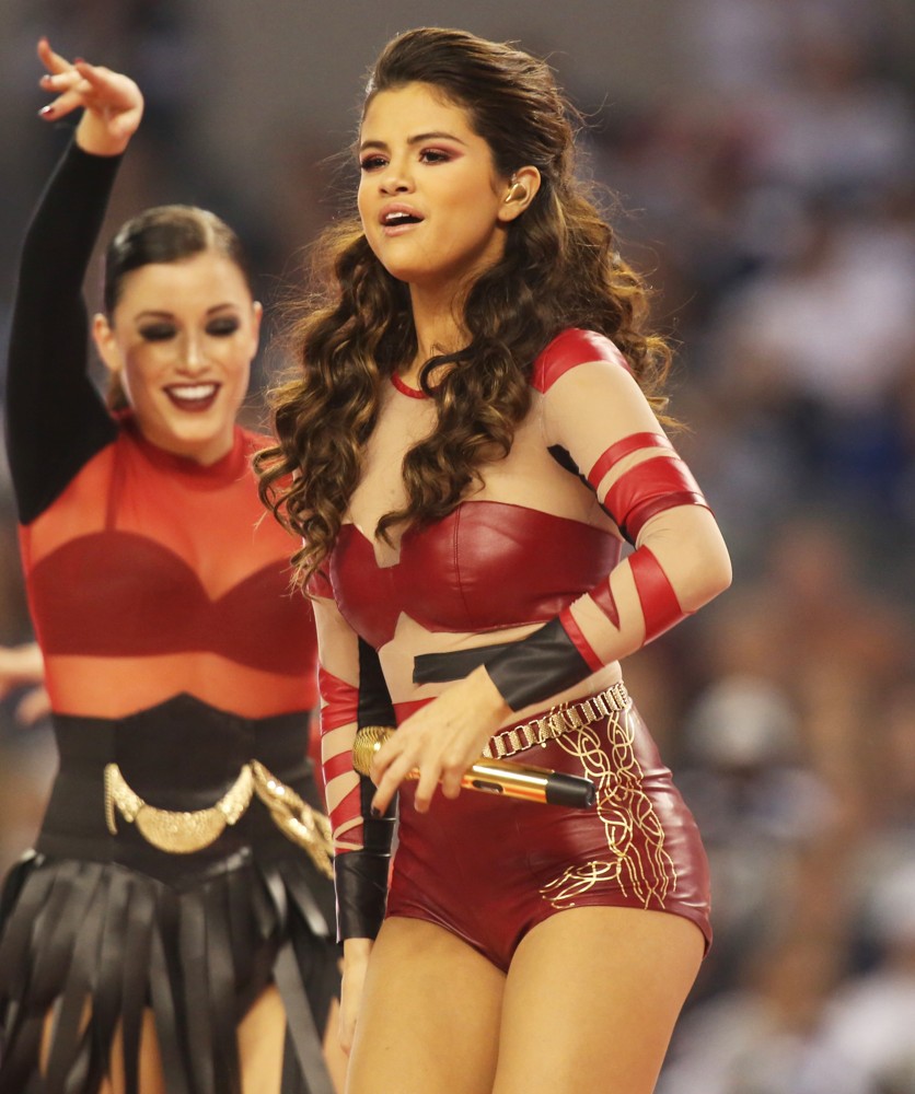 Selena Gomez;<br>A Thanksgiving Day NFL Football Game Between The Oakland Raiders and The Dallas Cowboys
