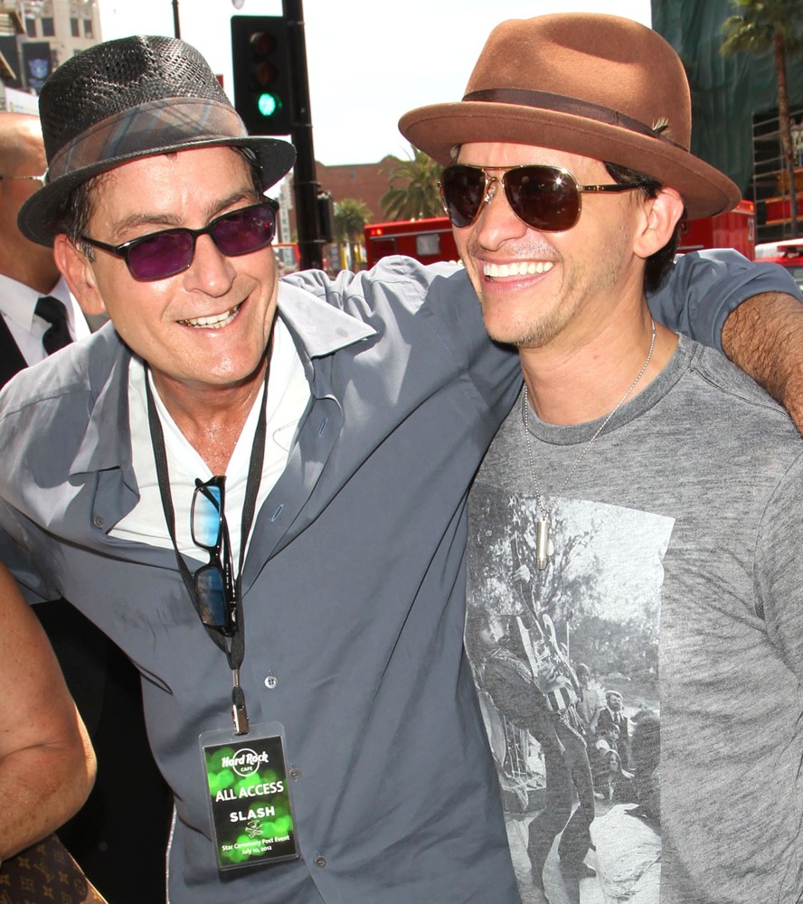 Charlie Sheen;Clifton Collins Jr.;<br>Slash Honored with A Star on The Hollywood Walk of Fame