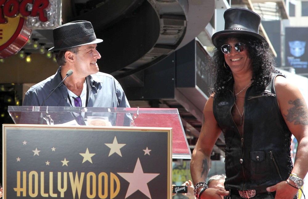 Charlie Sheen;Slash;<br>Slash Honored with A Star on The Hollywood Walk of Fame