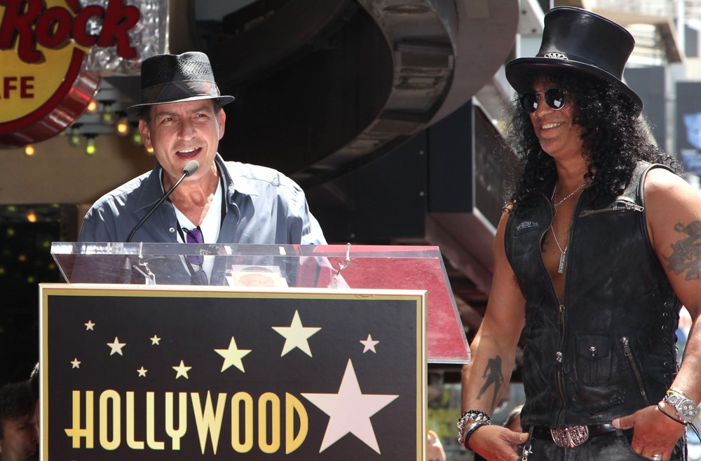 Charlie Sheen;Slash;<br>Slash Honored with A Star on The Hollywood Walk of Fame