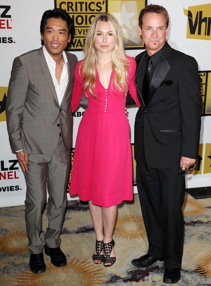 Peter Shinkoda;Sarah Carter;Colin Cunningham;<br>The 2011 Critics Choice Television Awards Luncheon - Red Carpet