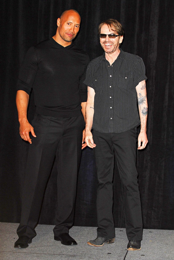 The Rock;Billy Bob Thornton;<br>ShoWest 2010 - CBS Films introduces upcoming films