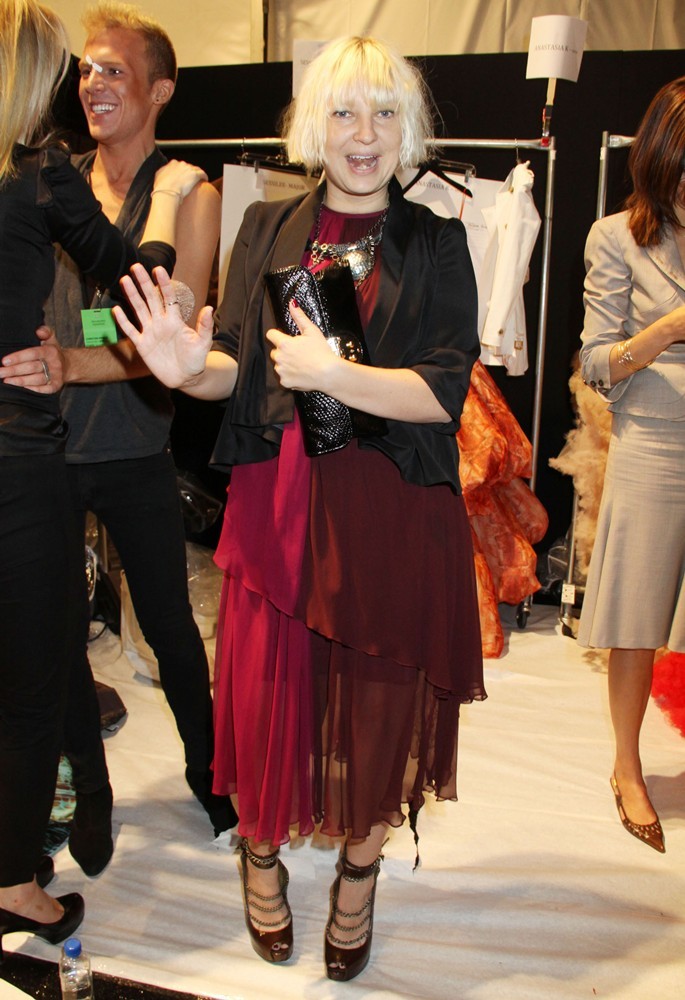 Sia Furler;<br>Mercedes-Benz IMG New York Fashion Week Spring-Summer 2011 - Christian Siriano - Front Row