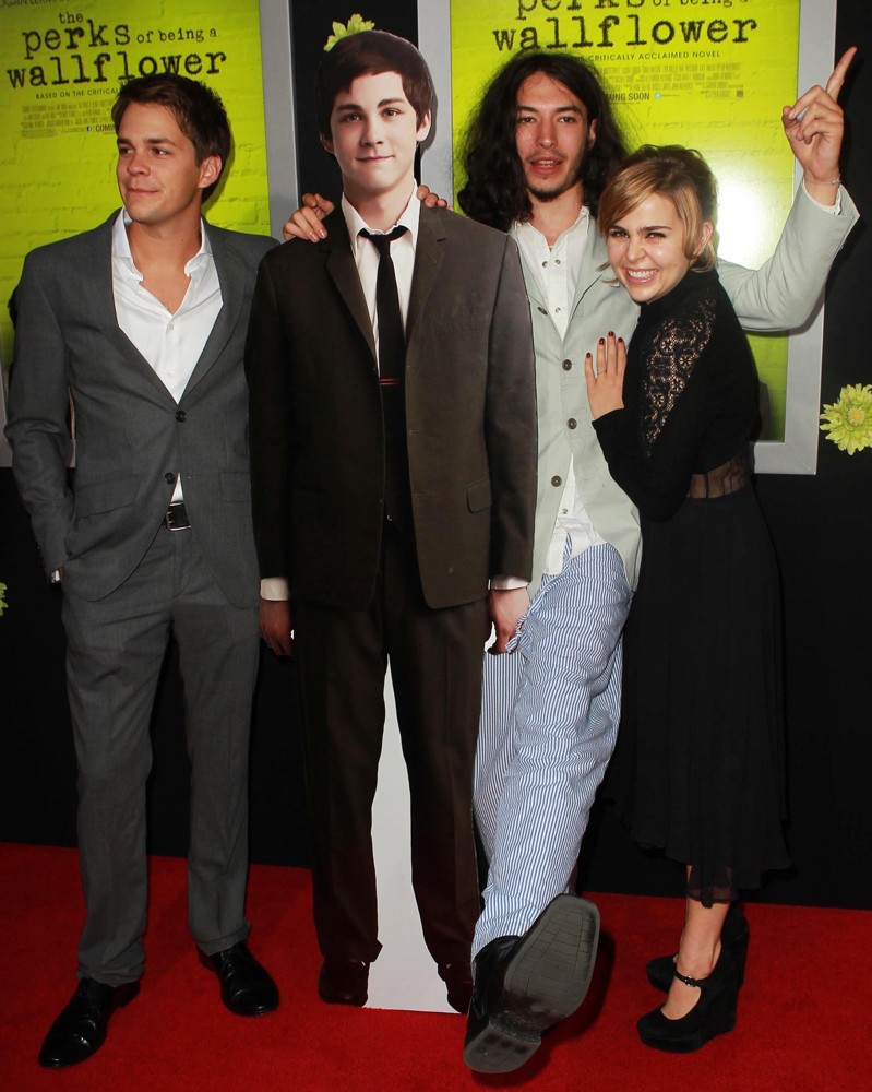 Johnny Simmons;Ezra Miller;Mae Whitman;<br>The Los Angeles Premiere of The Perks of Being a Wallflower - Arrivals