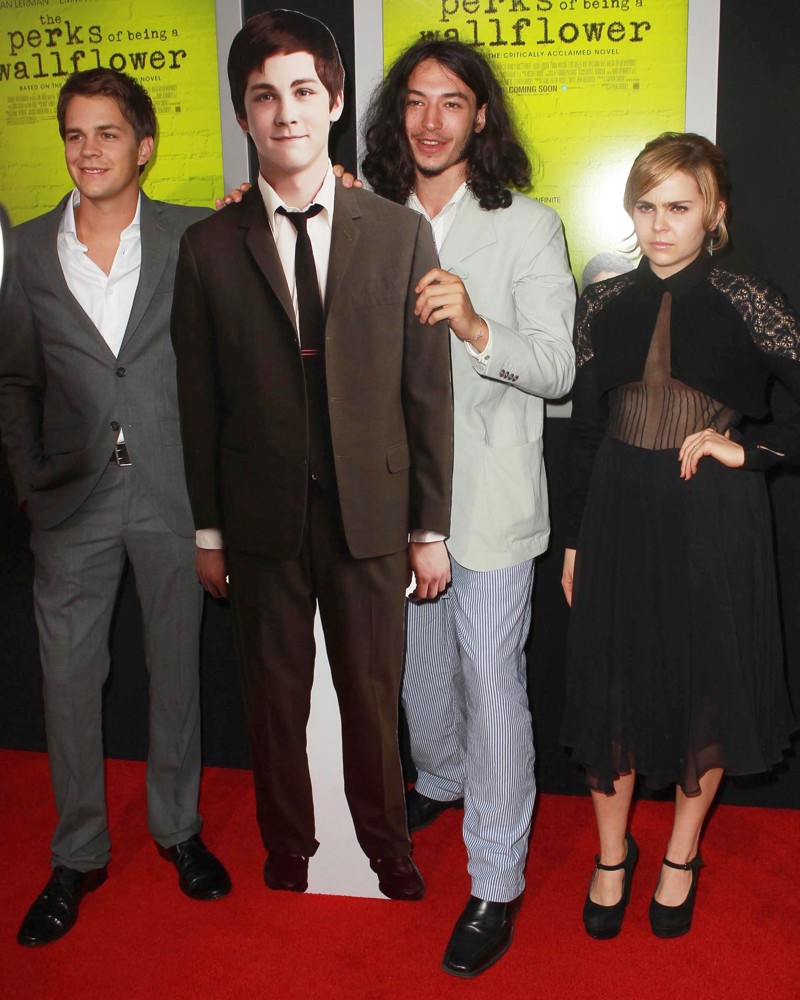 Johnny Simmons;Ezra Miller;Mae Whitman;<br>The Los Angeles Premiere of The Perks of Being a Wallflower - Arrivals