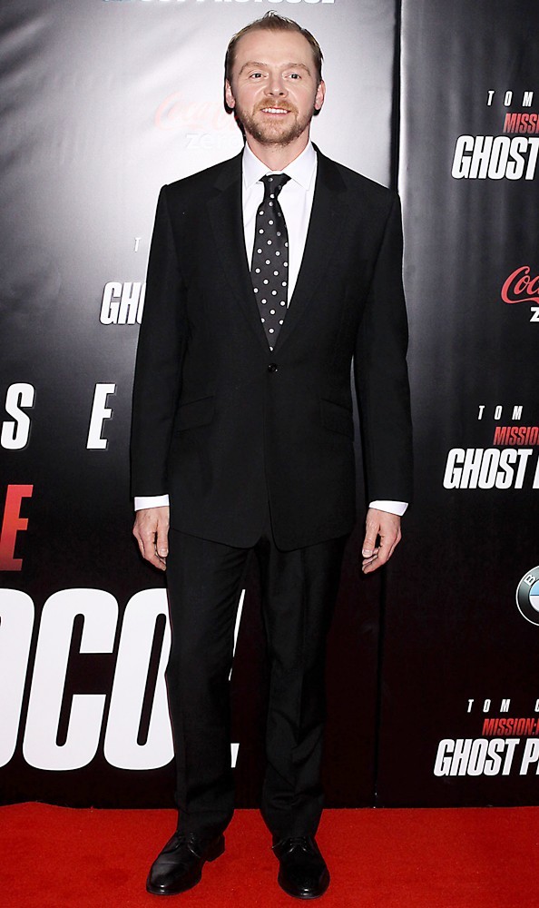 Simon Pegg;<br>New York Premiere of Mission: Impossible Ghost Protocol