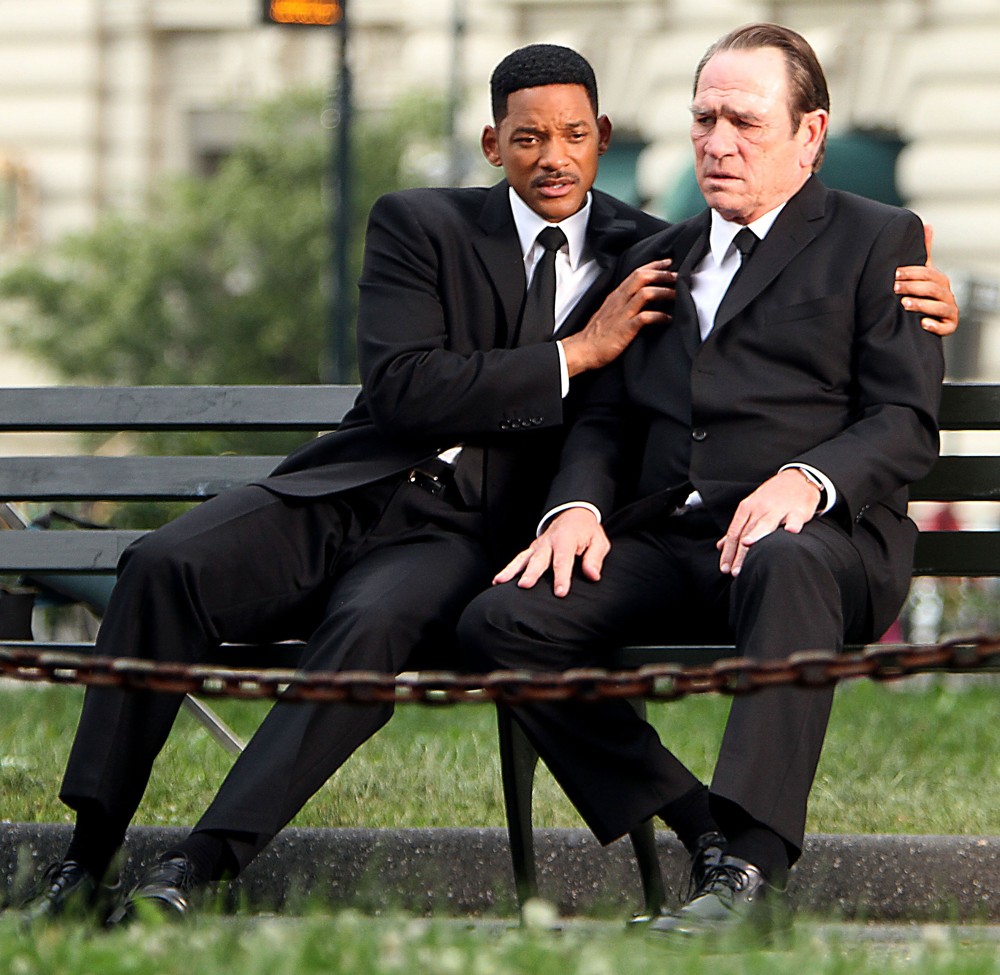 Will Smith;Tommy Lee Jones;<br>Shooting on Location for Men in Black 3