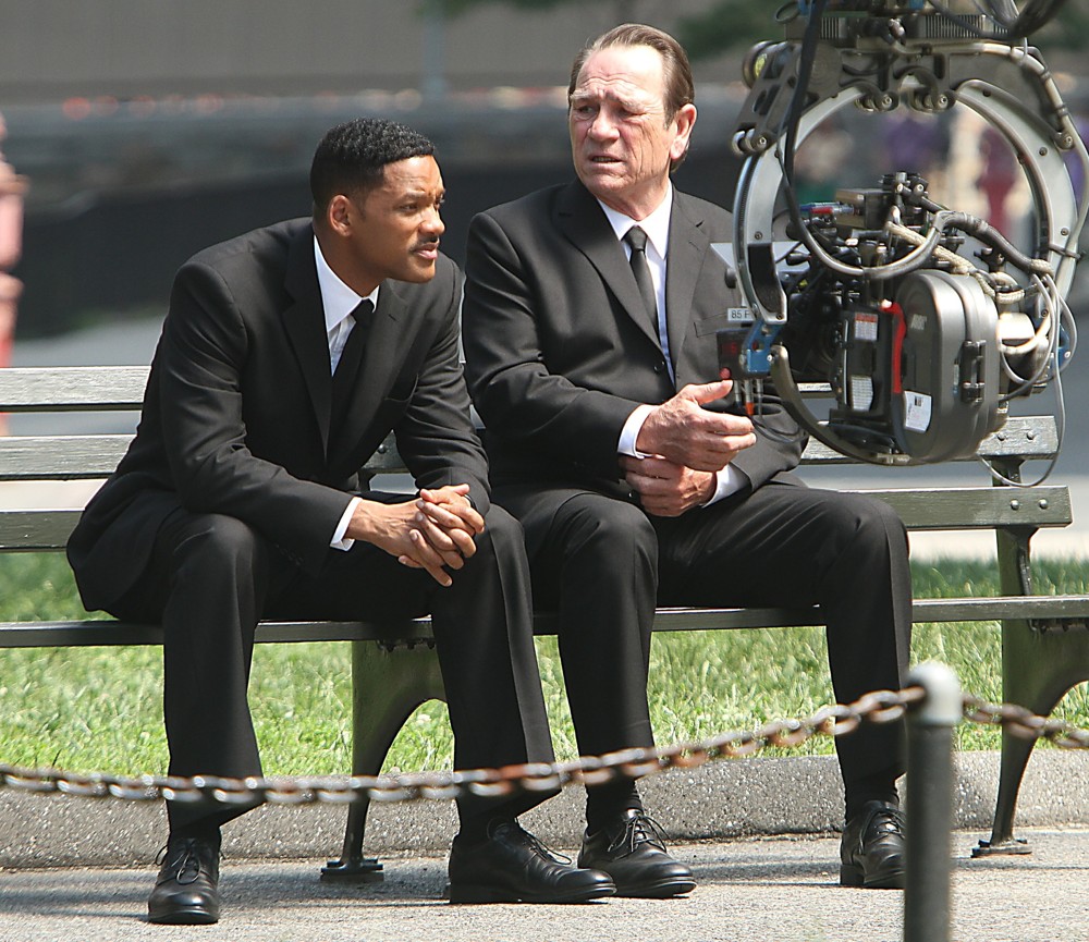 Will Smith;Tommy Lee Jones;<br>Shooting on Location for Men in Black 3