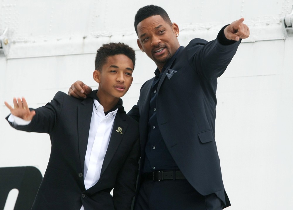 Jaden Smith;Will Smith;<br>Russian Photocall for After Earth