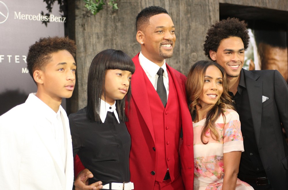 Jaden Smith;Willow Smith;Will Smith;Jada Pinkett Smith;Trey Smith;<br>New York Premiere of After Earth