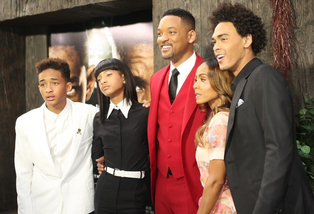 Jaden Smith;Willow Smith;Will Smith;Jada Pinkett Smith;Trey Smith;<br>New York Premiere of After Earth