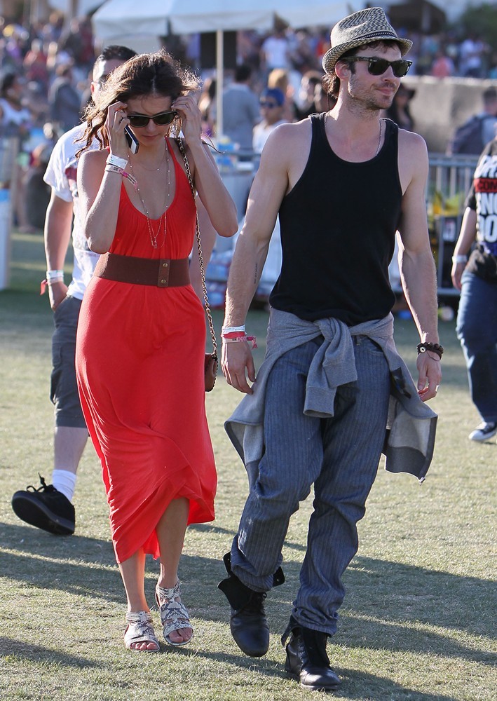 Nina Dobrev;Ian Somerhalder;<br>Celebrities at The 2012 Coachella Valley Music and Arts Festival - Day 3