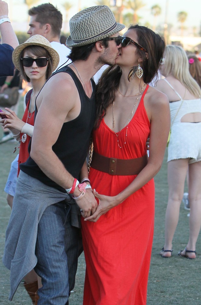 Ian Somerhalder;Nina Dobrev;<br>Celebrities at The 2012 Coachella Valley Music and Arts Festival - Day 3