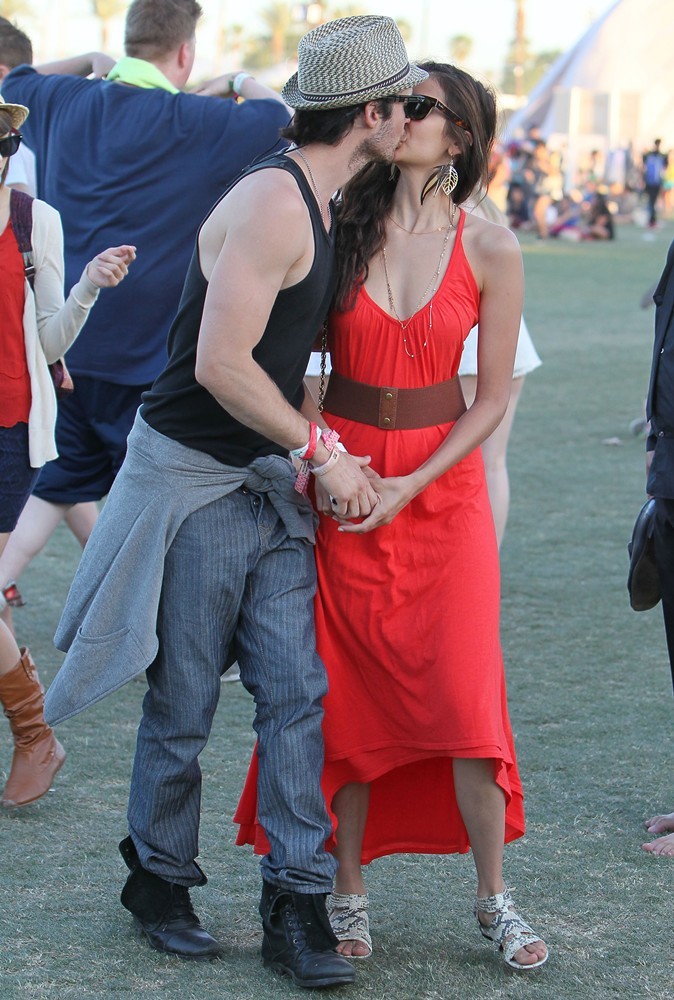 Ian Somerhalder;Nina Dobrev;<br>Celebrities at The 2012 Coachella Valley Music and Arts Festival - Day 3