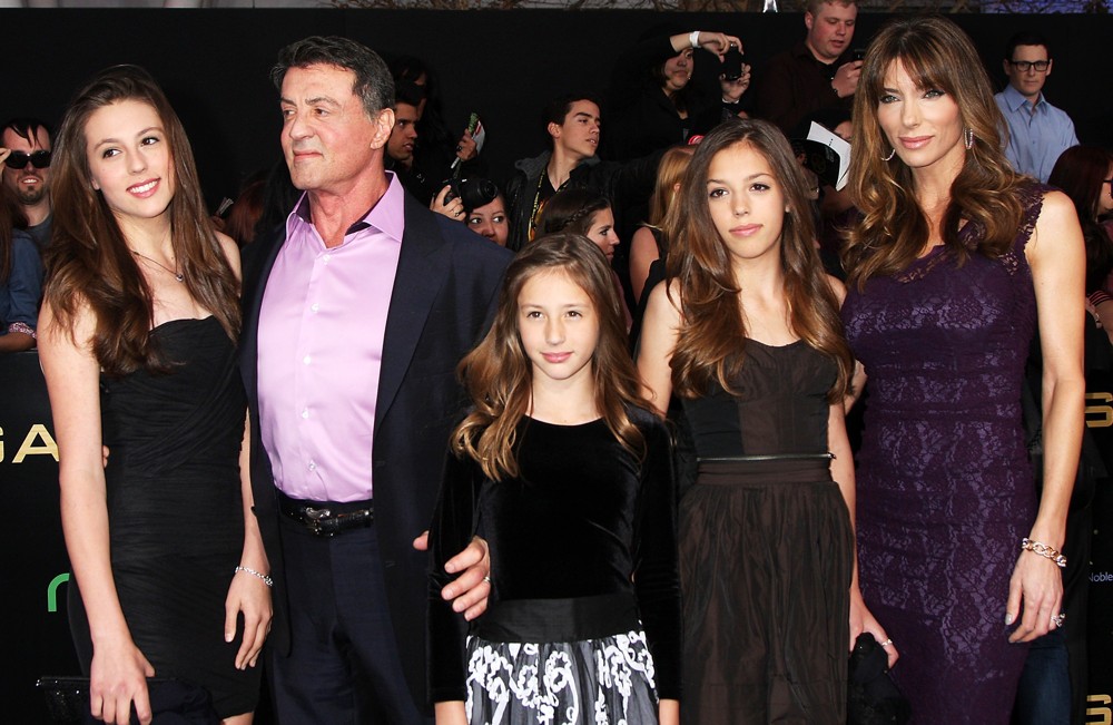 Sylvester Stallone;Jennifer Flavin;<br>Los Angeles Premiere of The Hunger Games - Arrivals