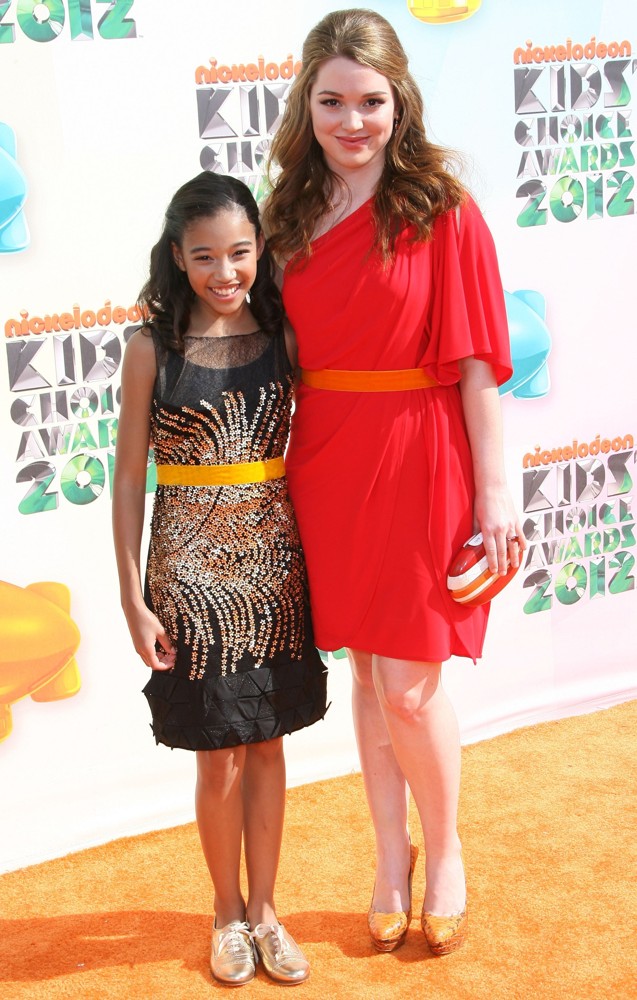 Amandla Stenberg;Jennifer Stone;<br>2012 Kids' Choice Awards - Arrivals