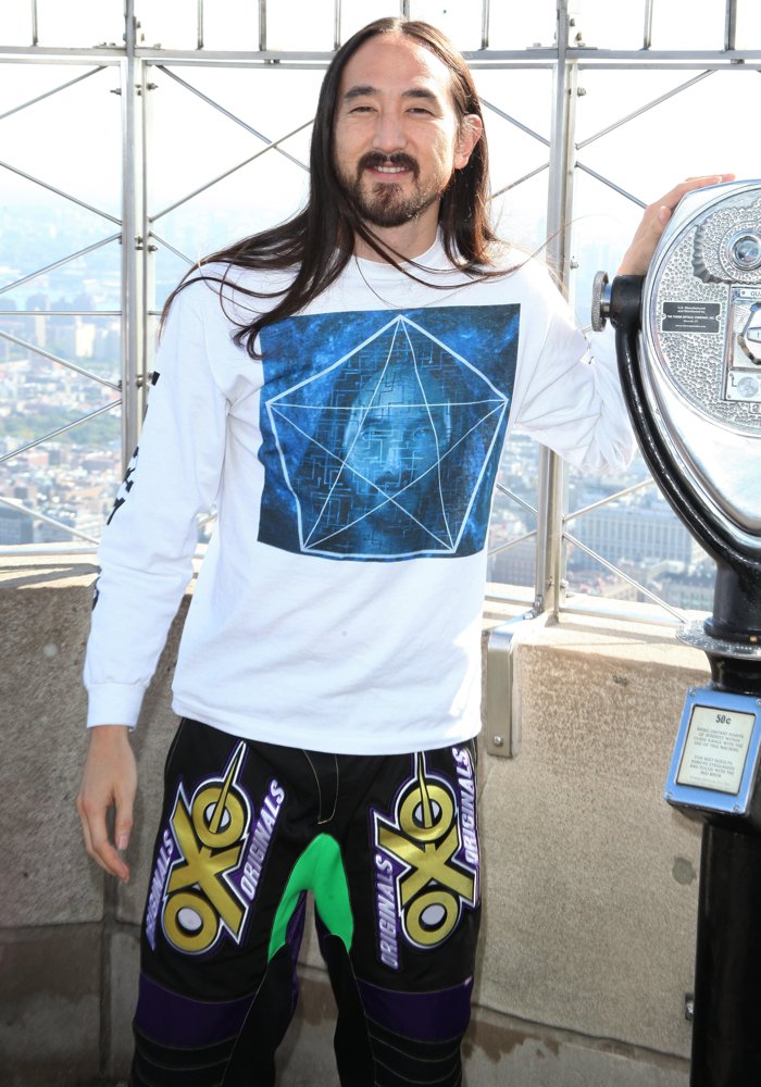 Steve Aoki at The Empire State Building for The Release of His Album Neon Future I