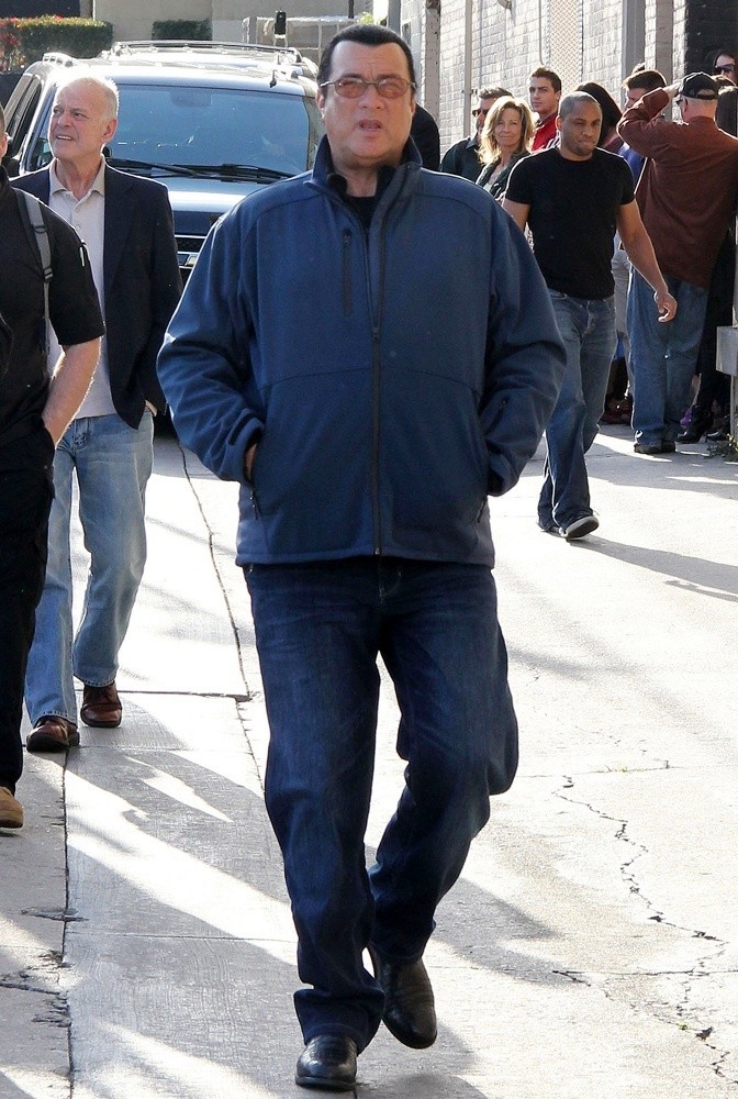 Steven Seagal;<br>Steven Seagal Outside The Jimmy Kimmel Live! Studios