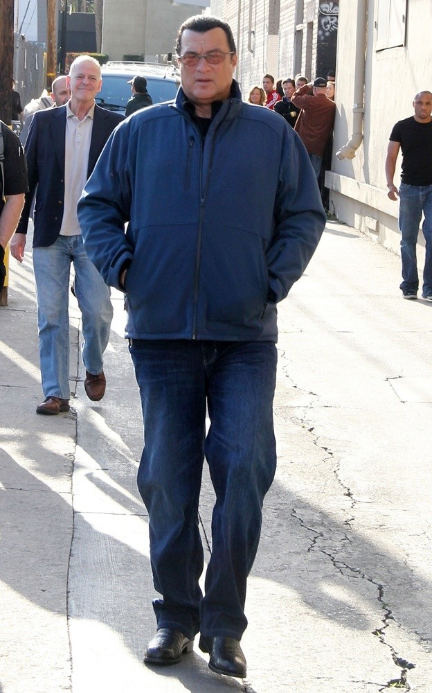 Steven Seagal;<br>Steven Seagal Outside The Jimmy Kimmel Live! Studios