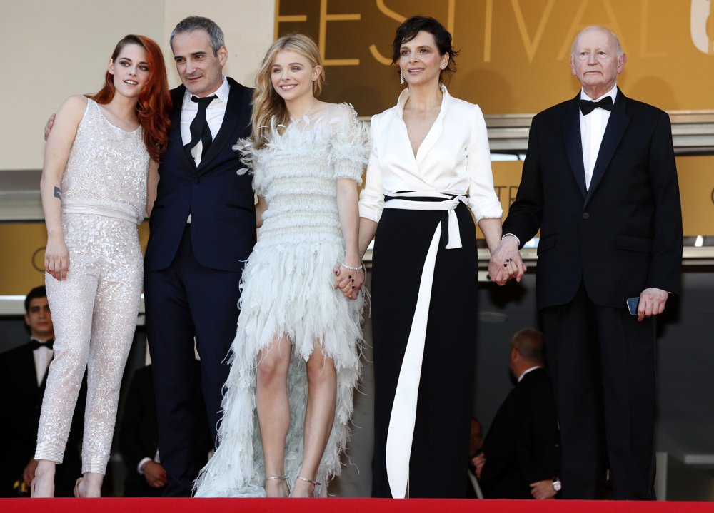 Kristen Stewart;Olivier Assayas;Chloe Moretz;Juliette Binoche;Gilles Jacob;<br>The 67th Annual Cannes Film Festival - Clouds of Sils Maria - Premiere Arrivals