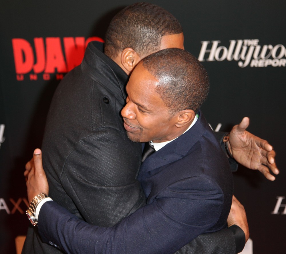 Michael Strahan;Jamie Foxx;<br>The Premiere of Django Unchained