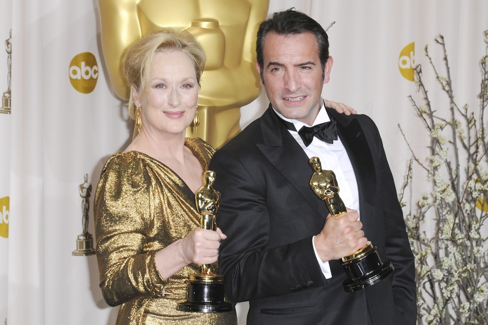 Meryl Streep;Jean Dujardin;<br>84th Annual Academy Awards - Press Room
