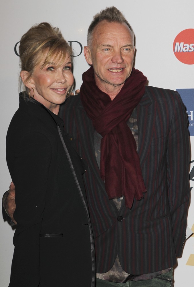 Trudie Styler;Sting;<br>Clive Davis and The Recording Academy's 2013 Pre-Grammy Gala and Salute to Industry Icons