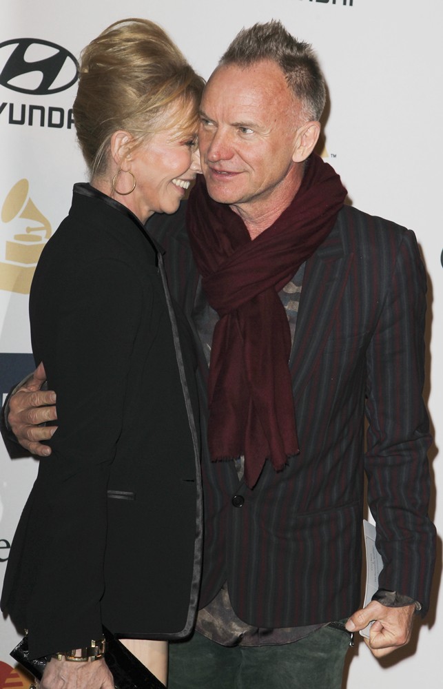 Trudie Styler;Sting;<br>Clive Davis and The Recording Academy's 2013 Pre-Grammy Gala and Salute to Industry Icons